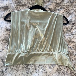 Shiny two way wear top